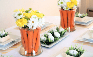 húsvét, asztal, dekor, dekoráció