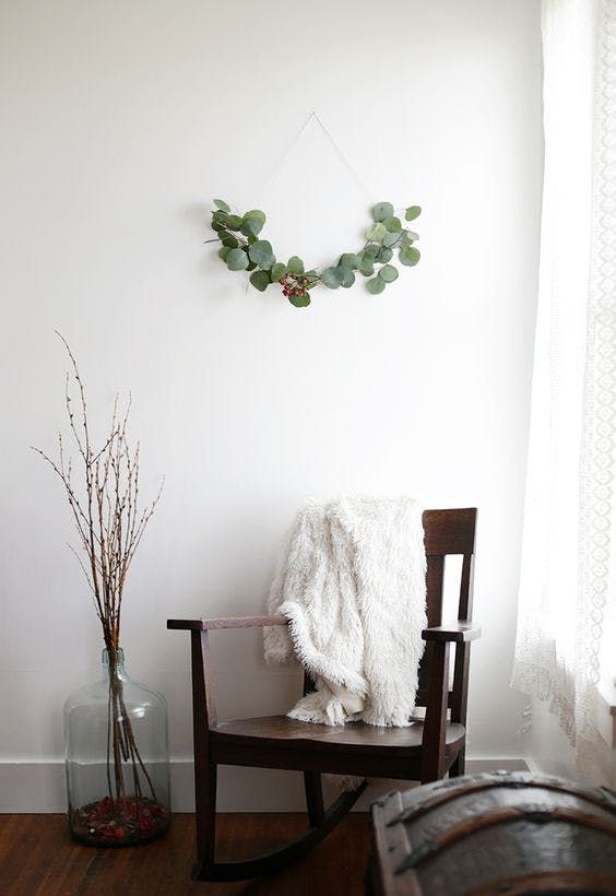 minimalista karácsonyi fali dekoráció
